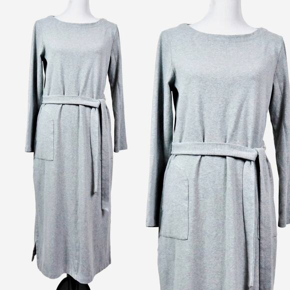 J. Jill Dresses & Skirts - J Jill Pure Jill Size M Belted Jersey Knit Maxi Dress Heather Gray